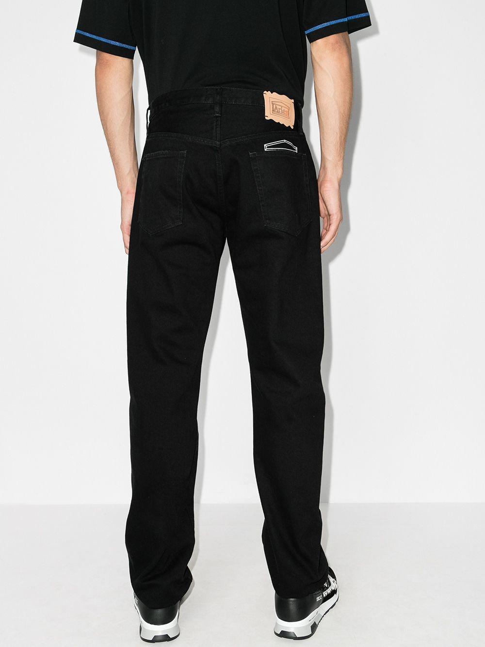 Aries Denim Column Loly Logo-print Straight-leg Jeans in Black for Men ...
