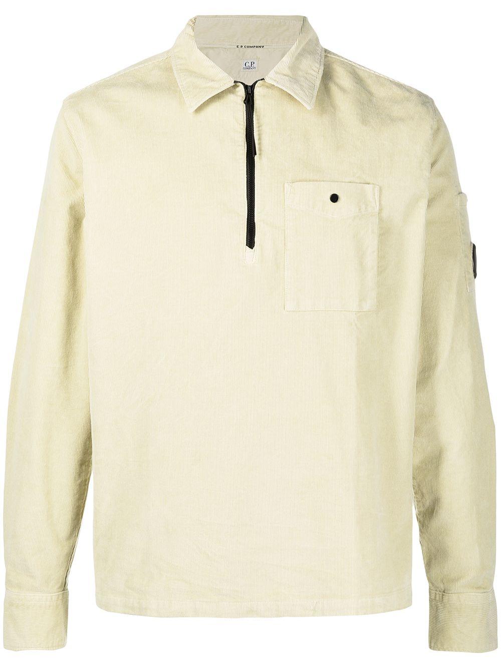 cp company quarter zip cord pocket shirt