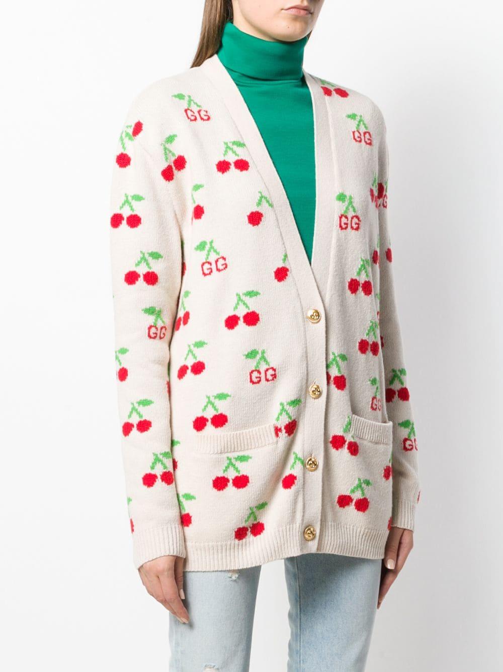 gucci cherry cardigan