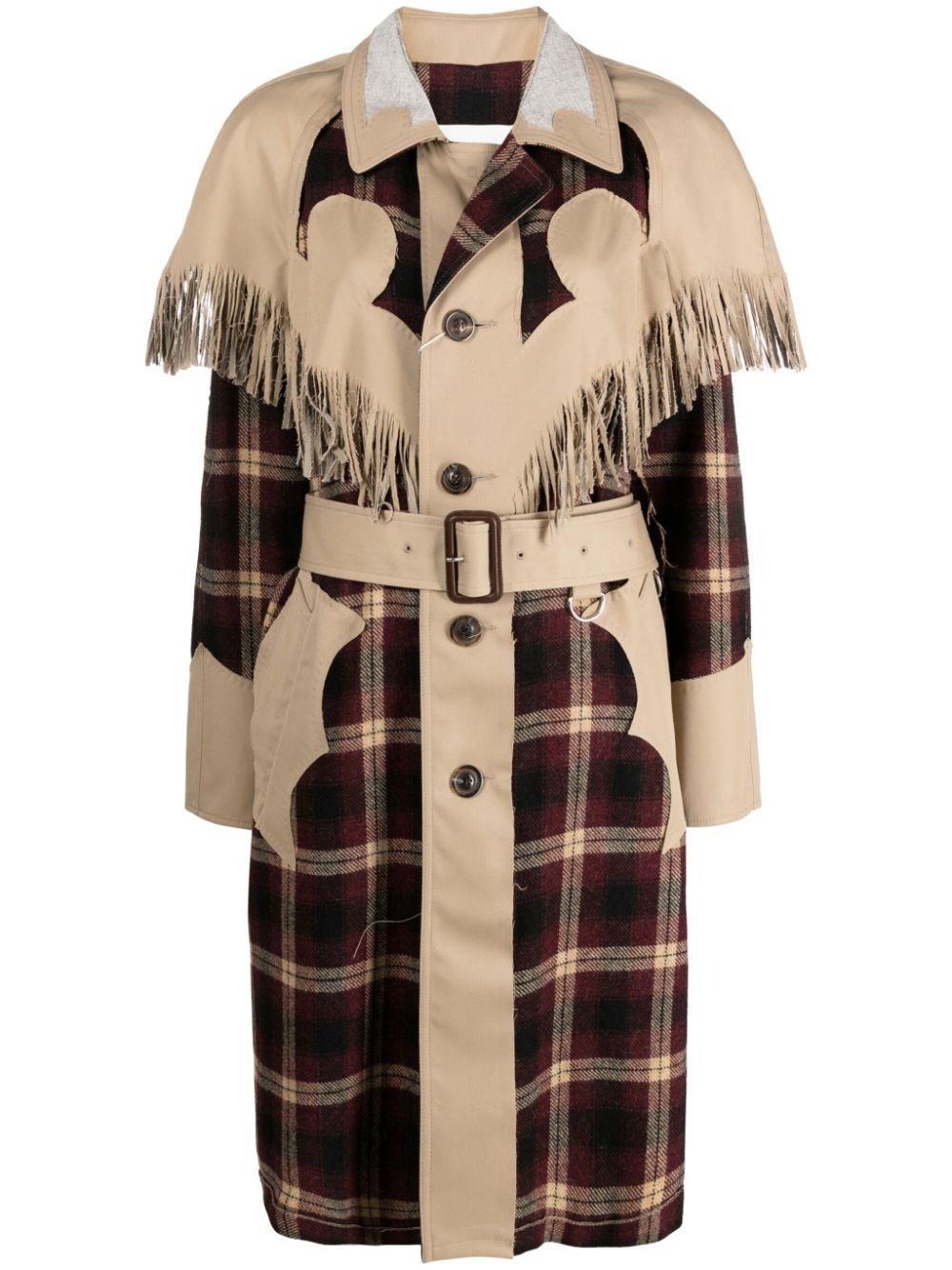 Maison Margiela レディース ナチュラル チェック コート コート Maison Margiela レディース ナチュラル チェック コート コート