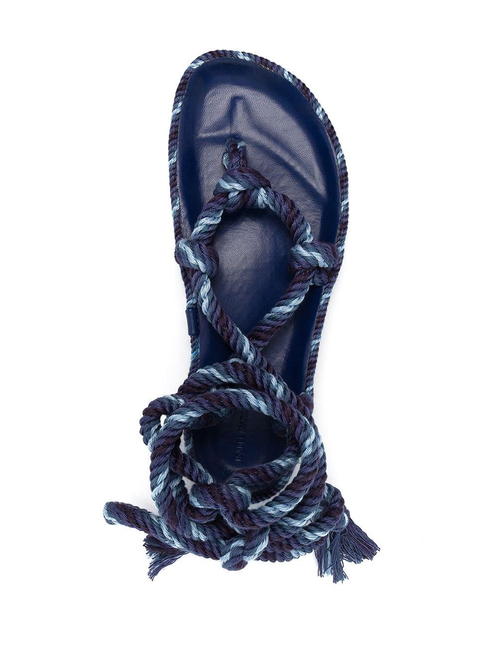 Marant Rope Sandals Blue | Lyst