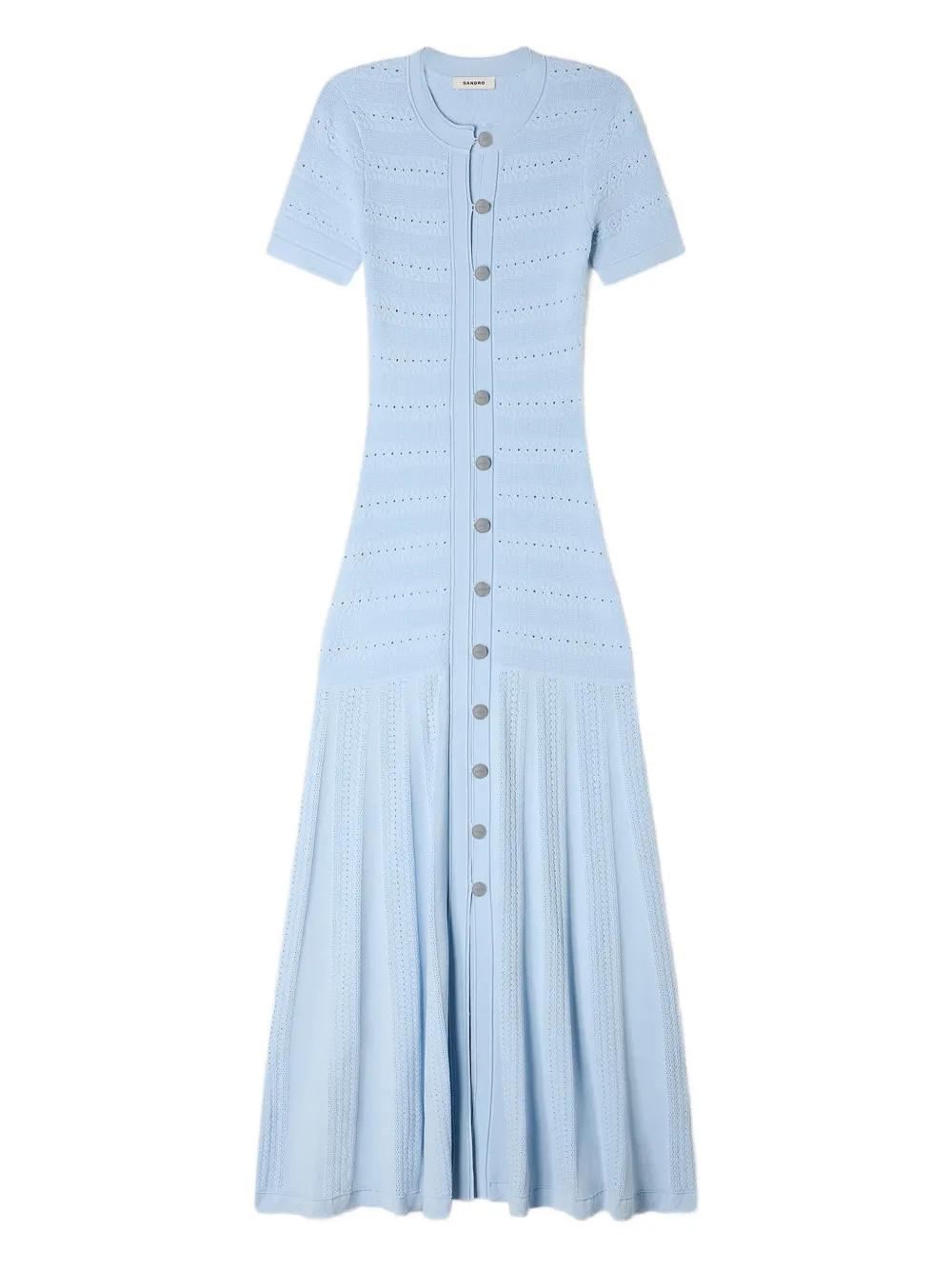knee length dresses for ladies SANDRO Knit Midi Dress