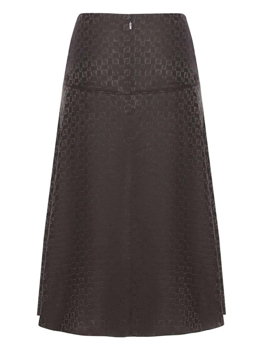スカート FENDI BLACK CREPE SKIRT Fendi Black Crepe Skirt (FENDI/スカート) BLACK CREPE SKIRT