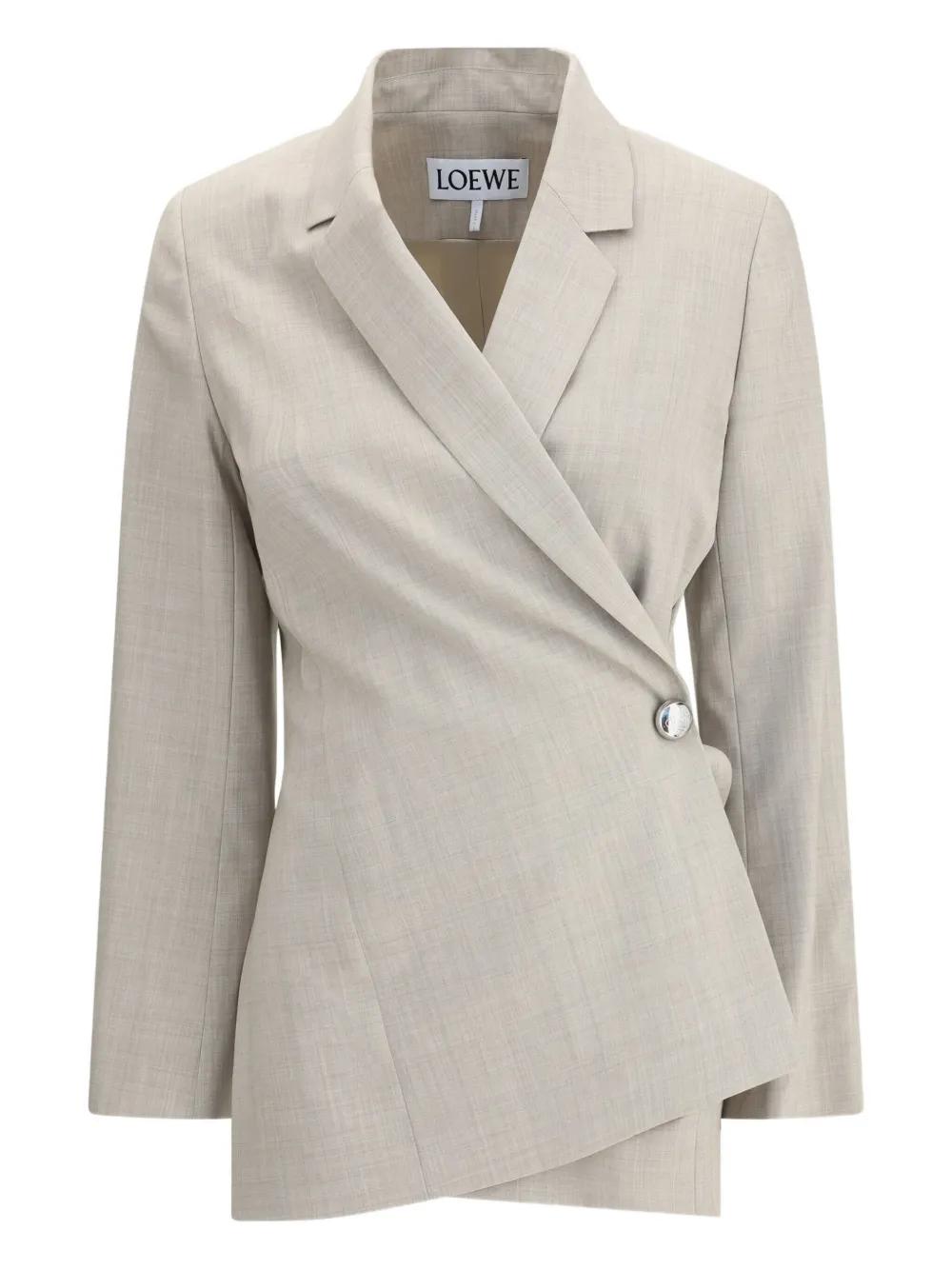 ジャケット Loewe Khaki jacket with slit on the back Loewe Khaki Jacket With Slit On The Back in Grey | Lyst UK