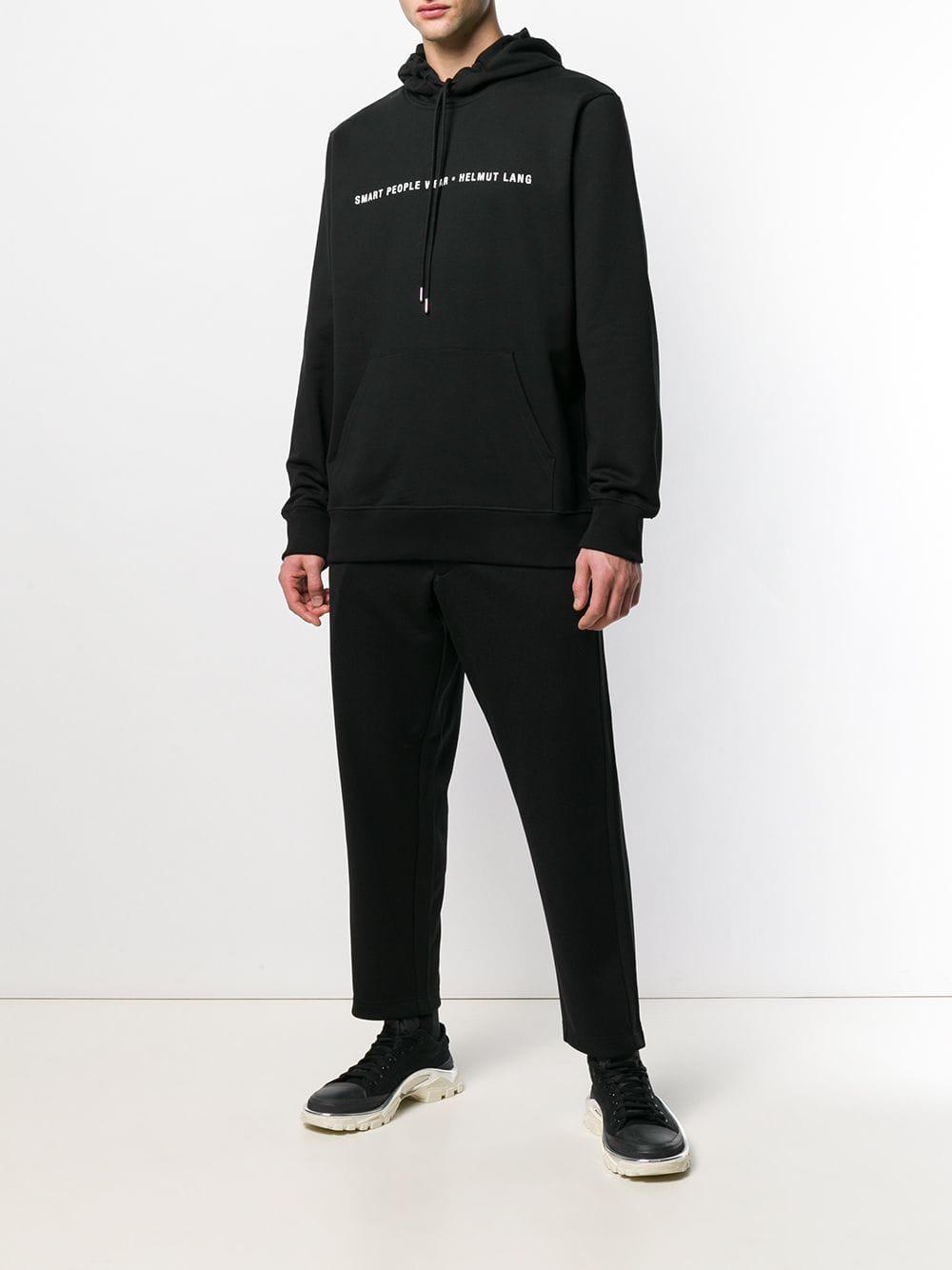 smart people wear helmut lang hoodie