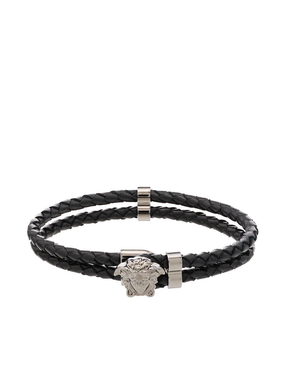 Versace Medusa Charm Rope Bracelet in Black for Men | Lyst