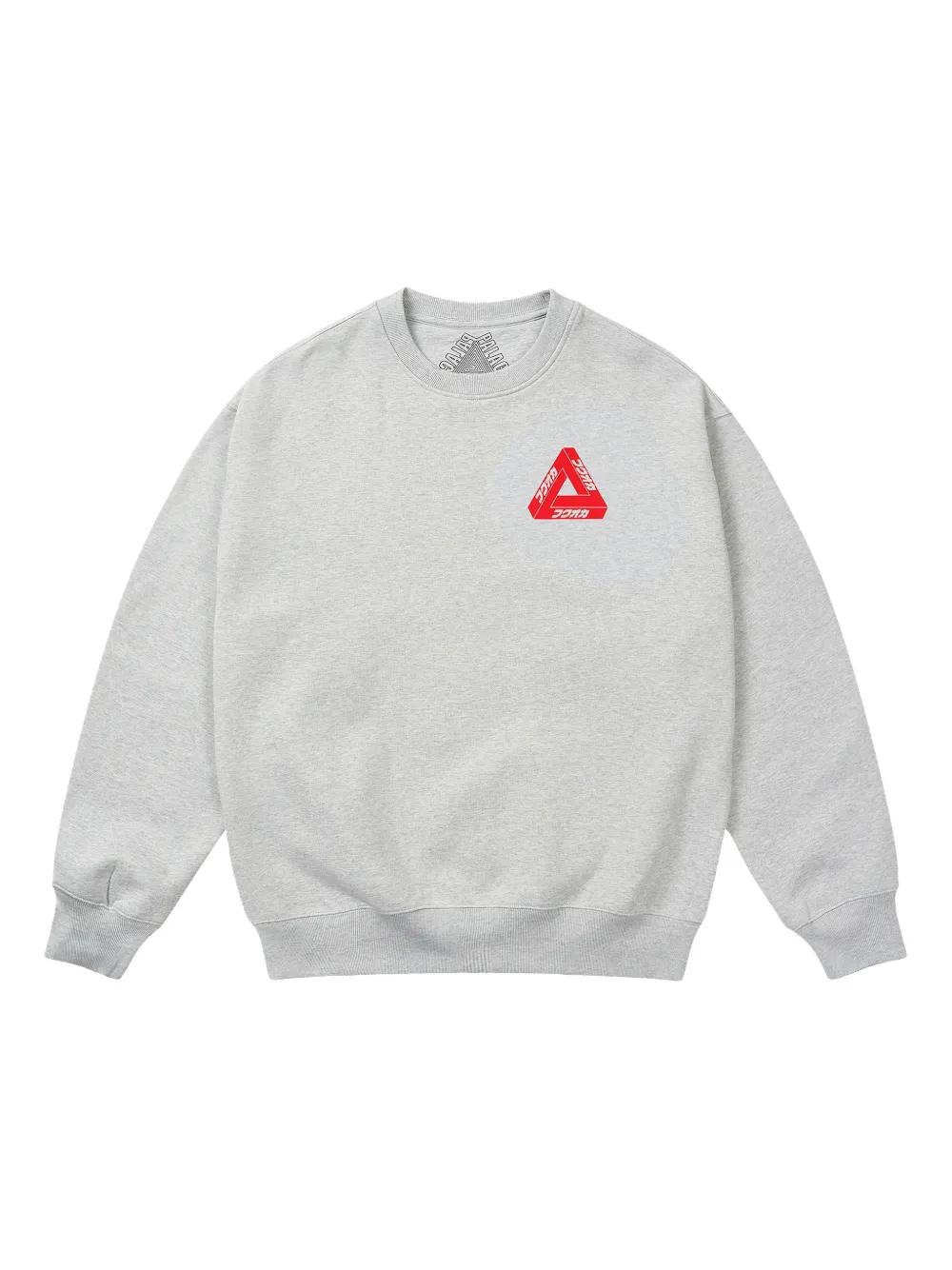 Palace Fukuoka Tri-Ferg Crew-Neck Sweatshirt in White for Men | Lyst
