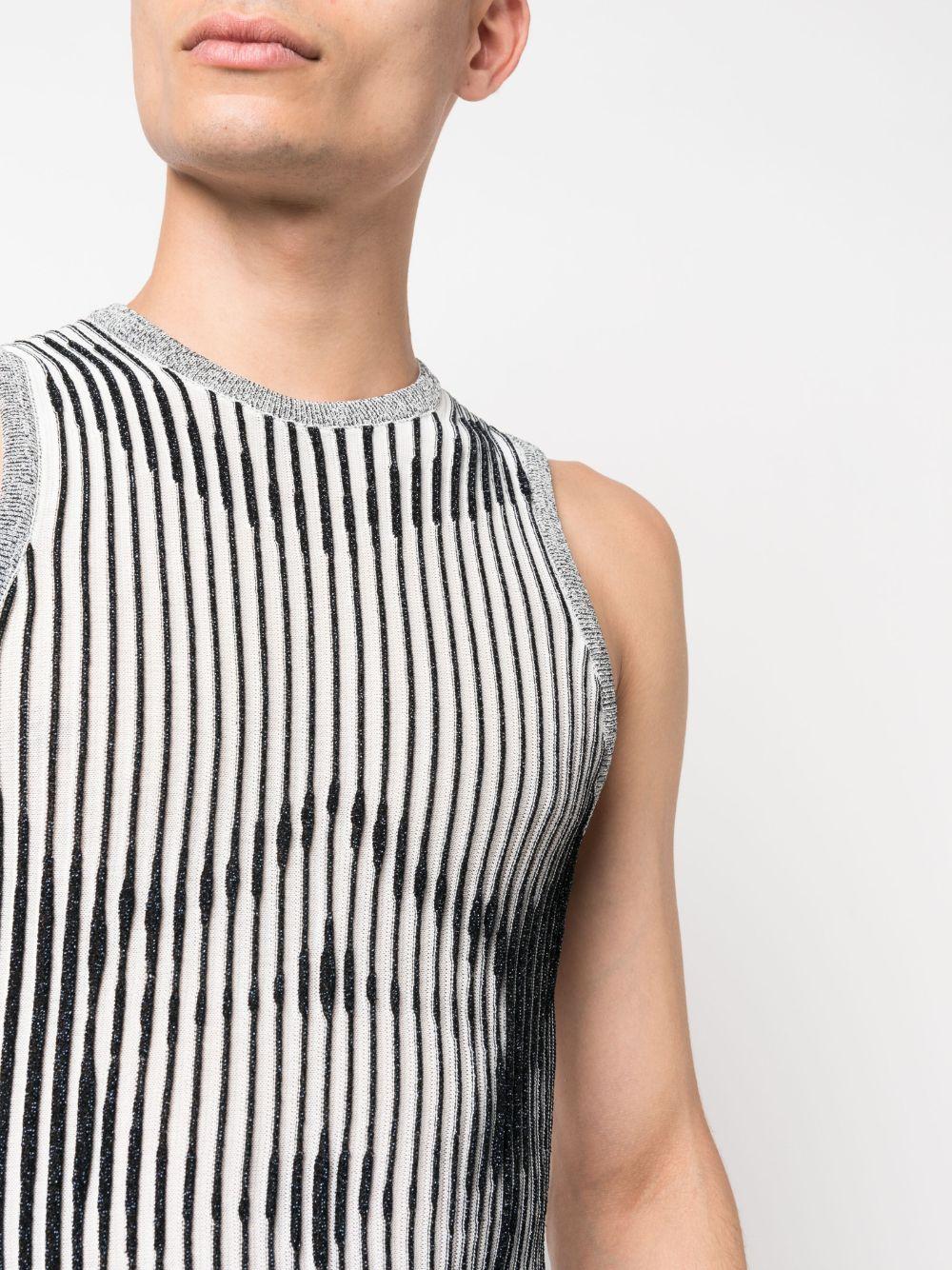 Jean Paul Gaultier Striped Sleeveless Vest Top in Blue for Men | Lyst