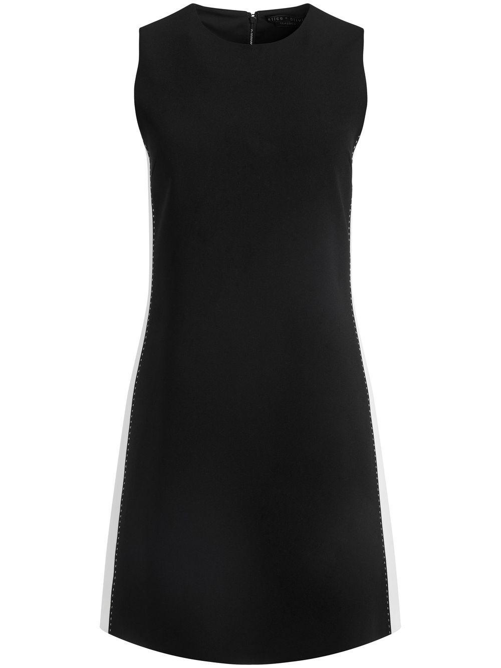 Alice + Olivia Coley Sidepanel Mini Dress in Black Lyst