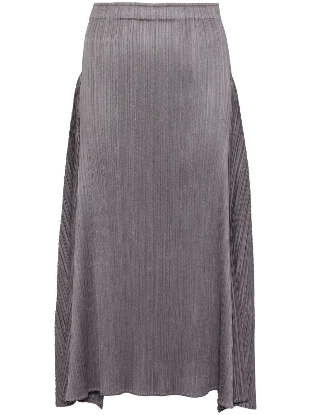 Pleats Please Issey Miyake レディース グレー Plissé-effect Skirt 