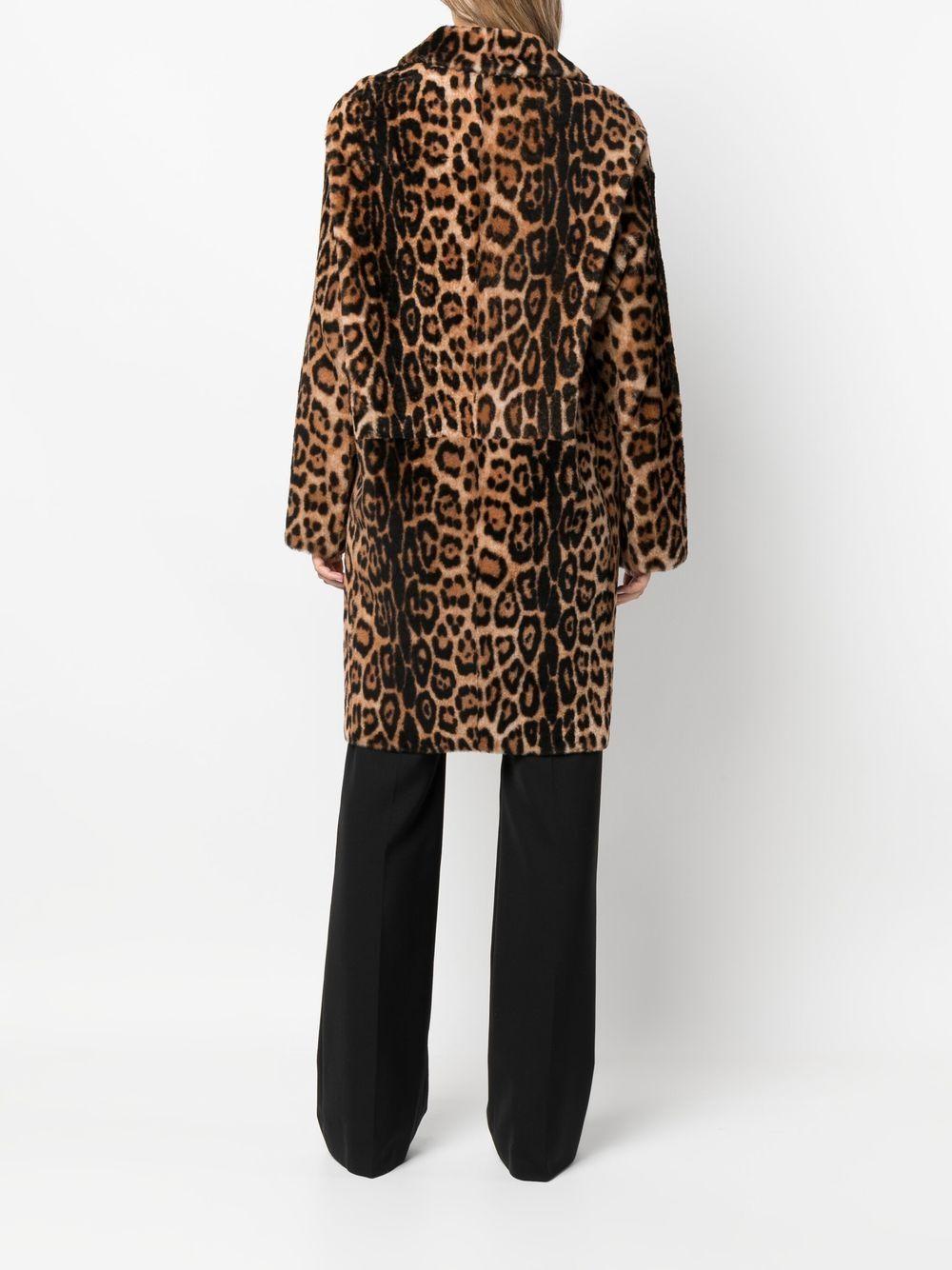 Abrigo con motivo de leopardo de Yves Salomon de color Negro | Lyst