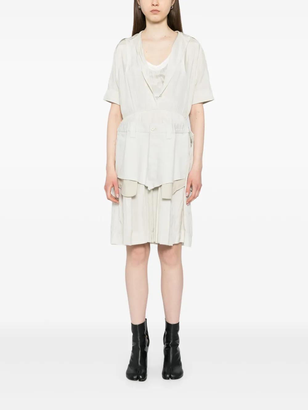 ワンピース Maison Margiela POPELINE COTTON DRESS MM6 Maison Margiela Cotton Poplin Mini Dress | Neutrals