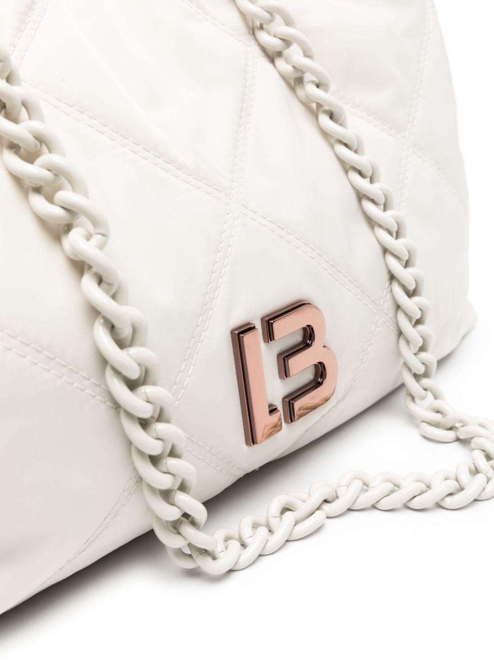 Bimba Y Lola Quilted Padded Shoulder Bag in White