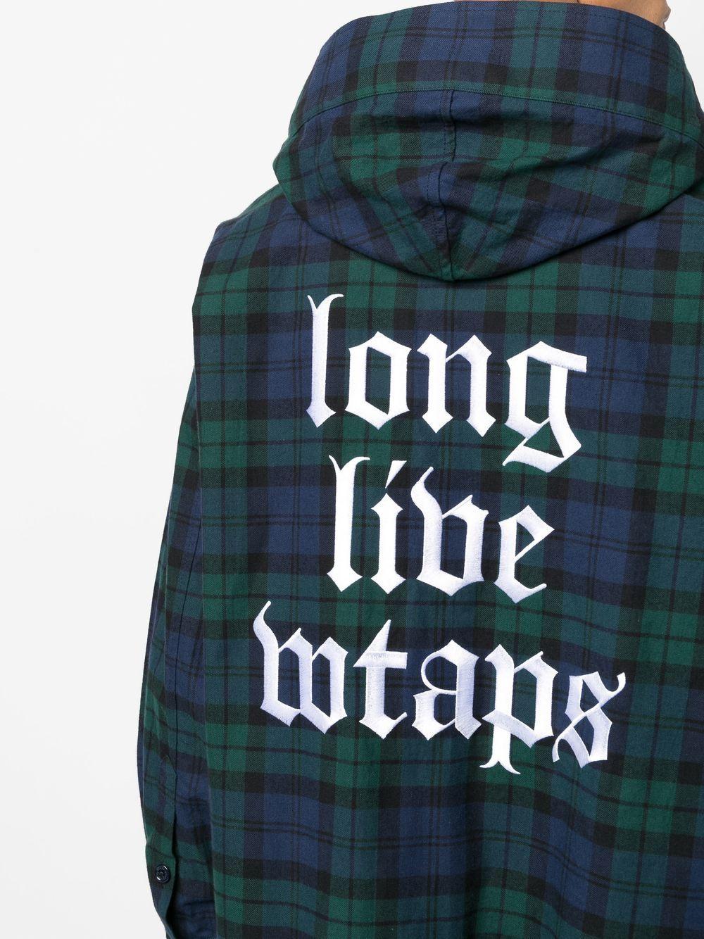 WTAPS Bout Check Hooded Jacket in Blue for Men | Lyst