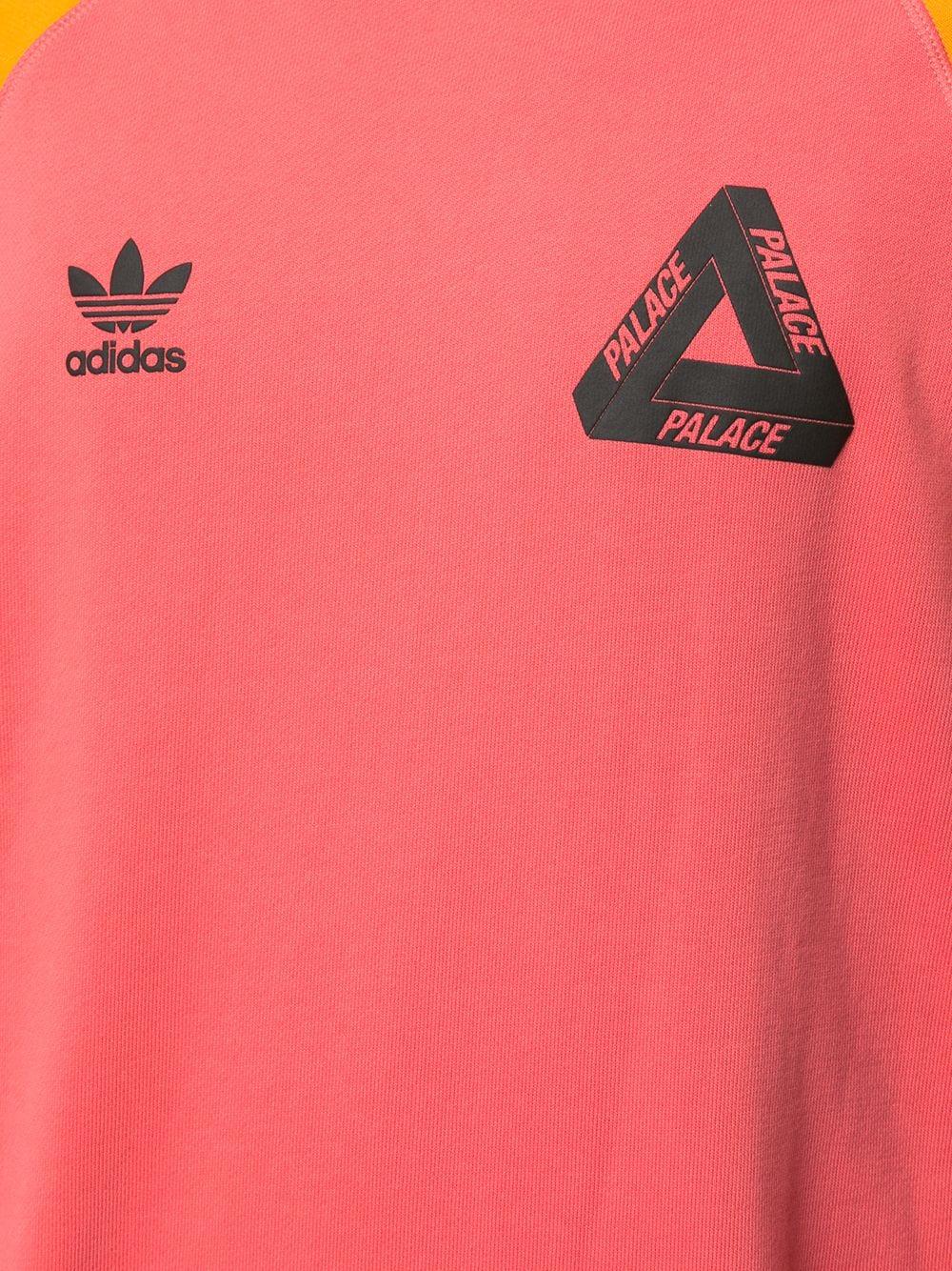 Palace Cotton X Adidas Crew Neck Sweatshirt in Pink for Men - Lyst