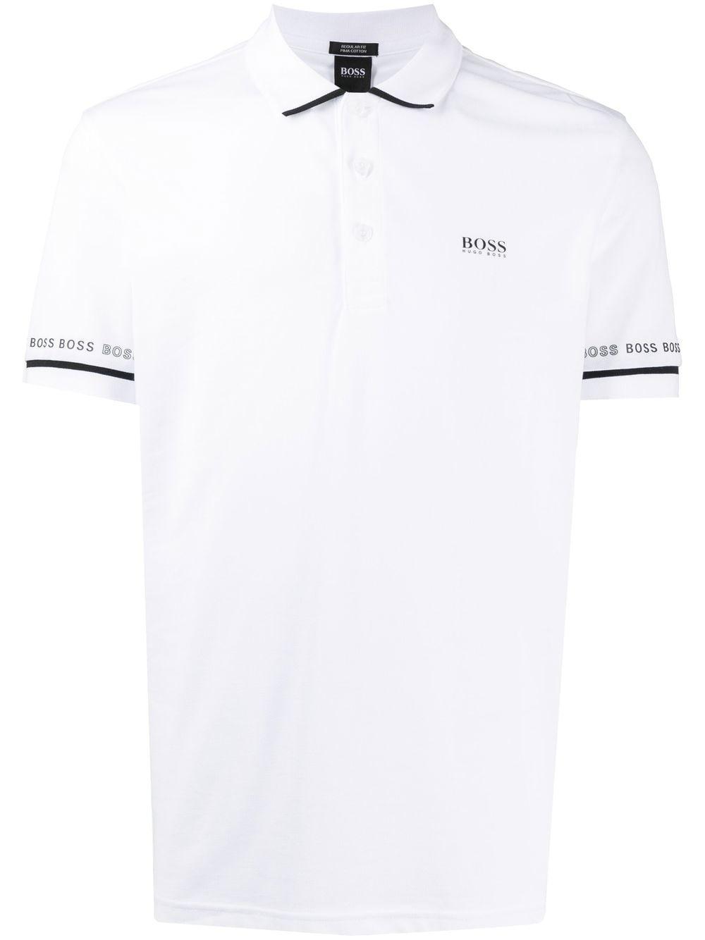 BOSS by HUGO BOSS Polo Shirt In Logo Details White for Men | Lyst