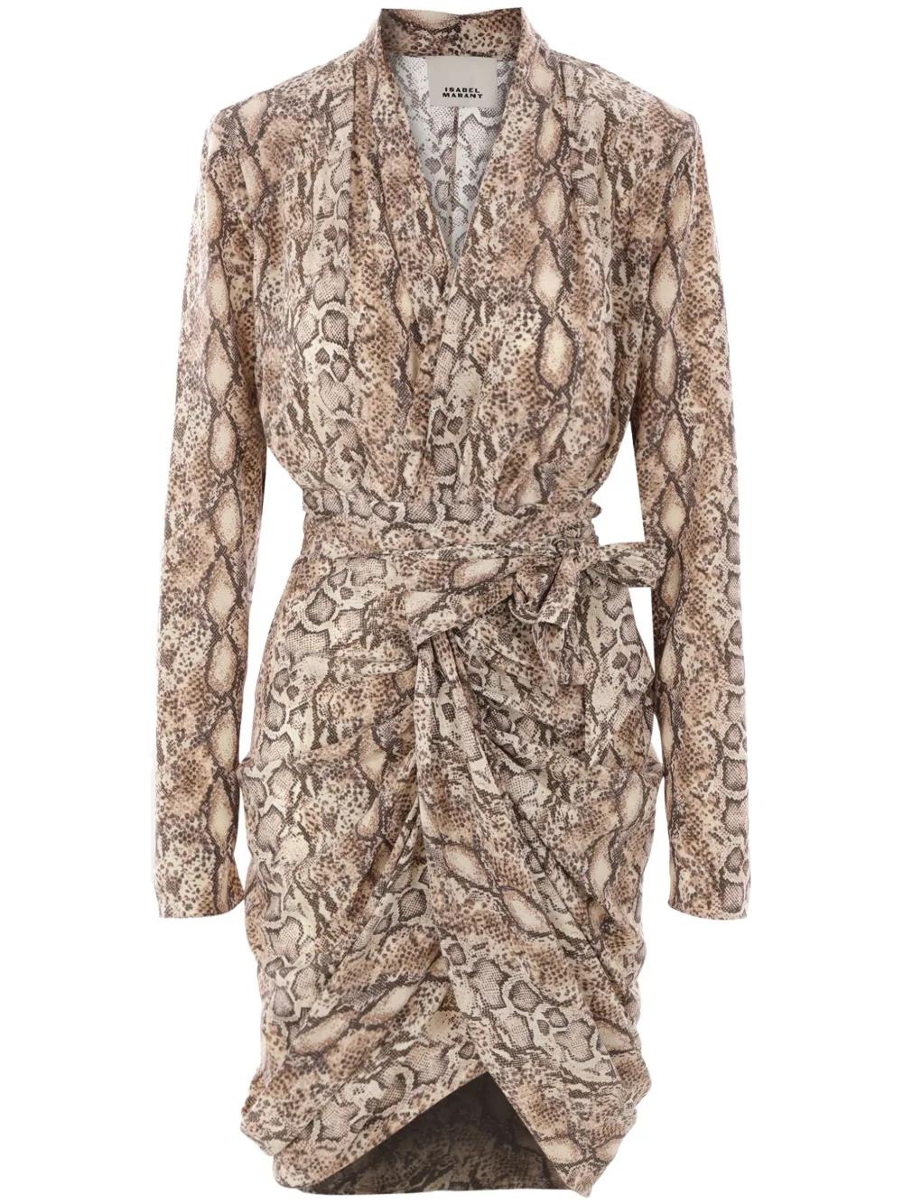 Isabel Marant Dress Cleora in Natural | Lyst