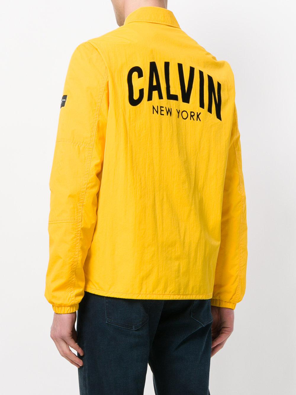 Calvin Klein Denim Cotton Jacket in Yellow for Men Lyst
