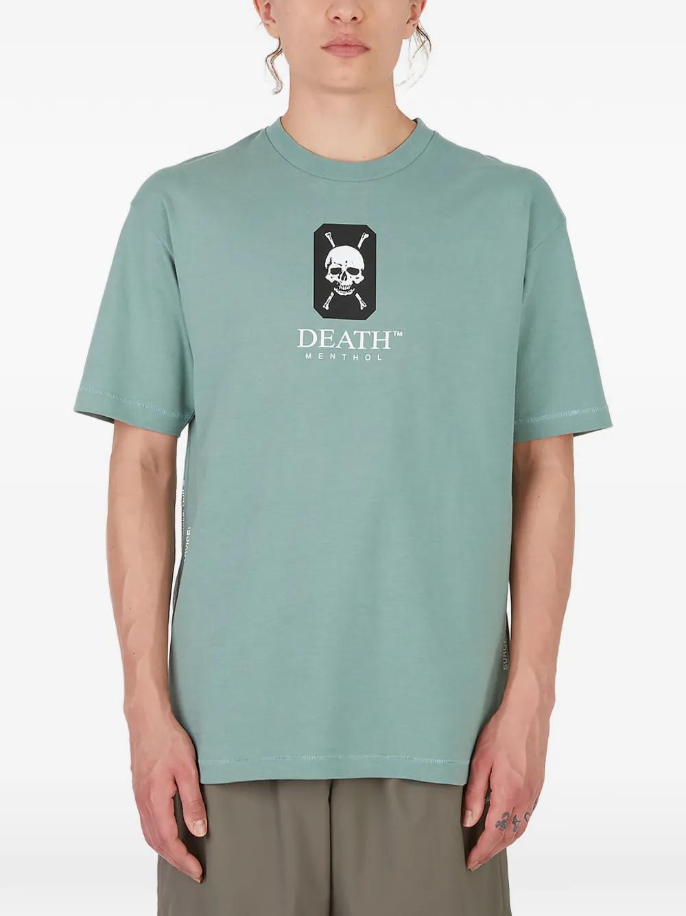 death cigarettes t shirt Death Cigarettes Skull-Graphic T-Shirt in Green for Men