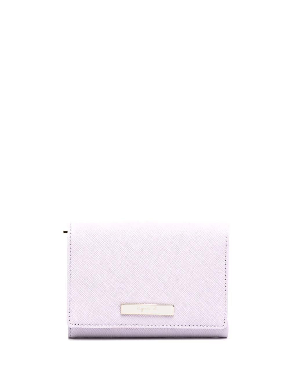 agnès b. Logopatch Leather Purse in Pink Lyst