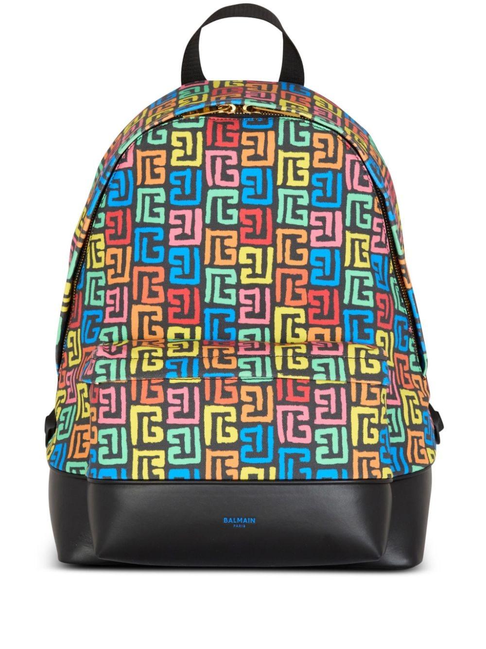 Balmain leather backpack deals
