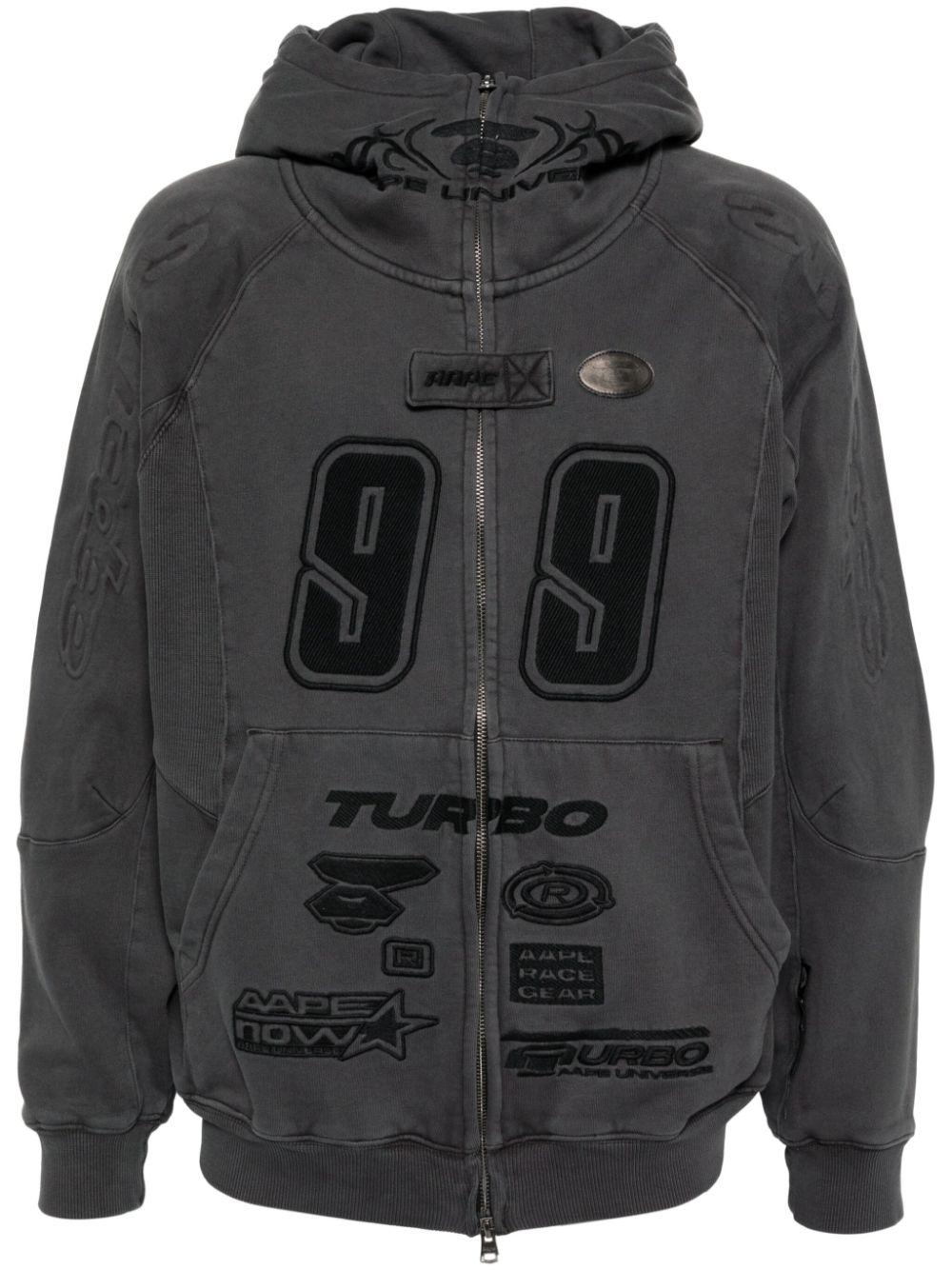 Turvo puffer embroidered hooded jacket hotsell