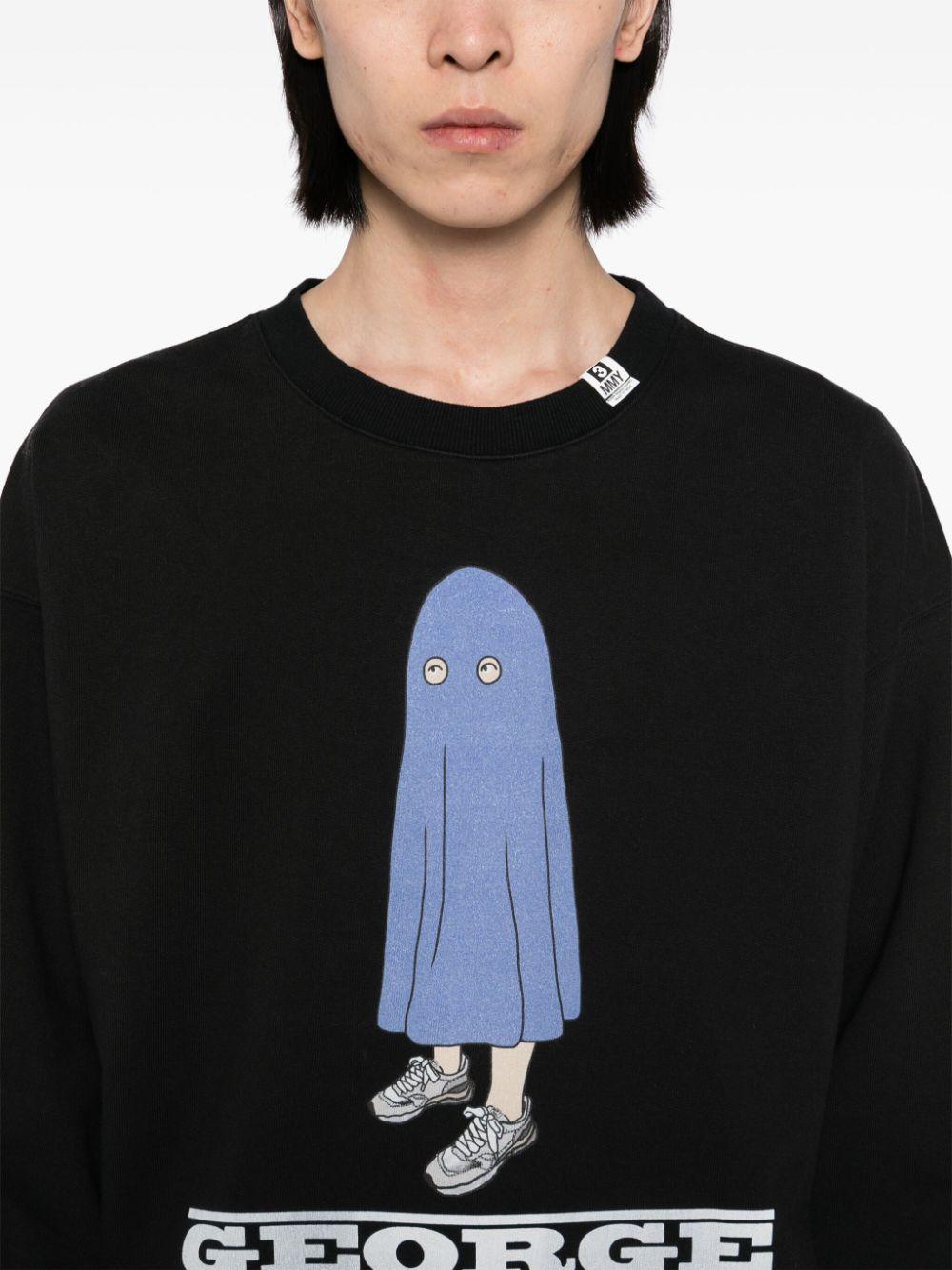 Maison Mihara Yasuhiro メンズ ブラック George スウェットシャツ  