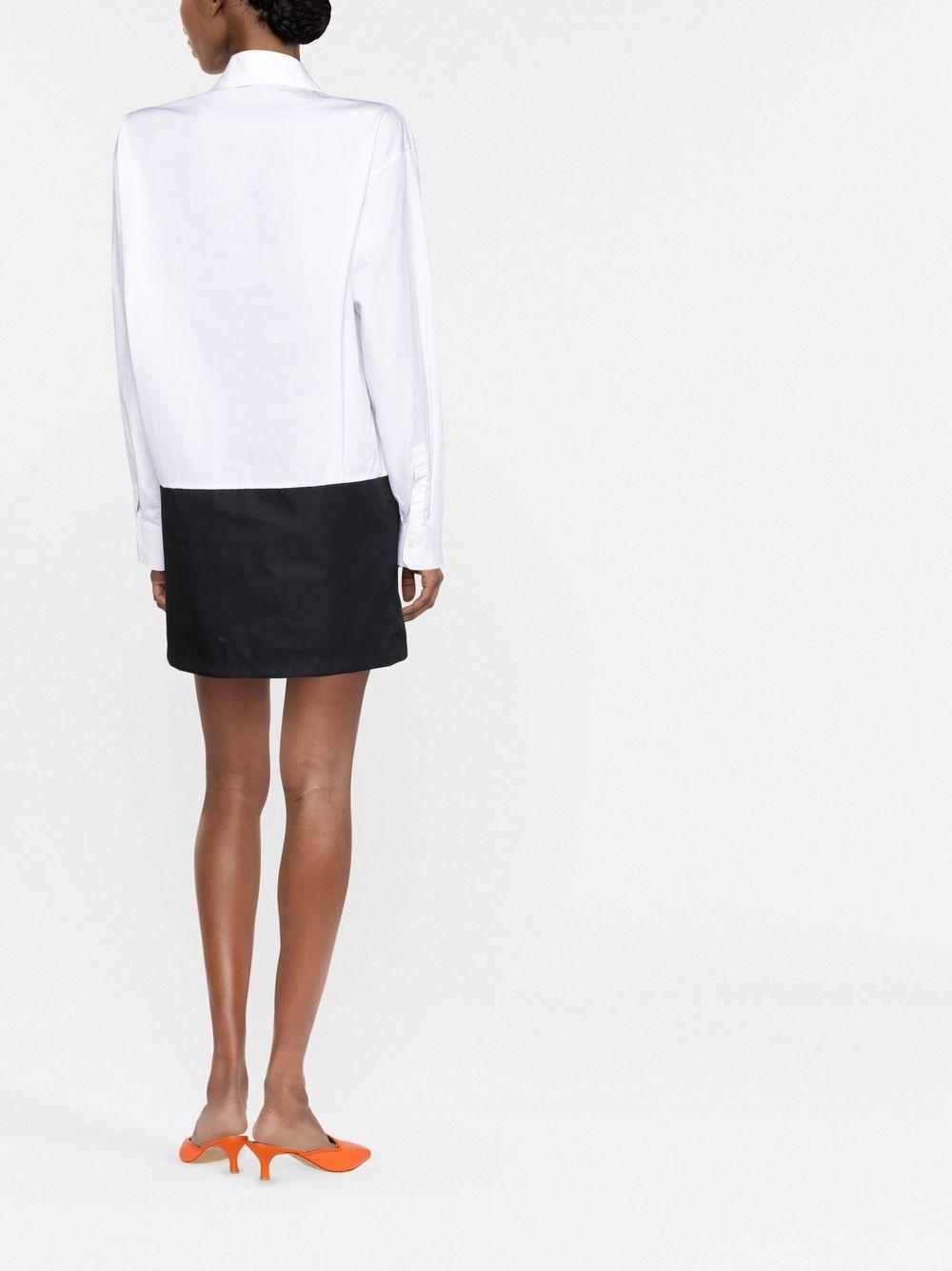 Prada triangle-logo shirtdress - White