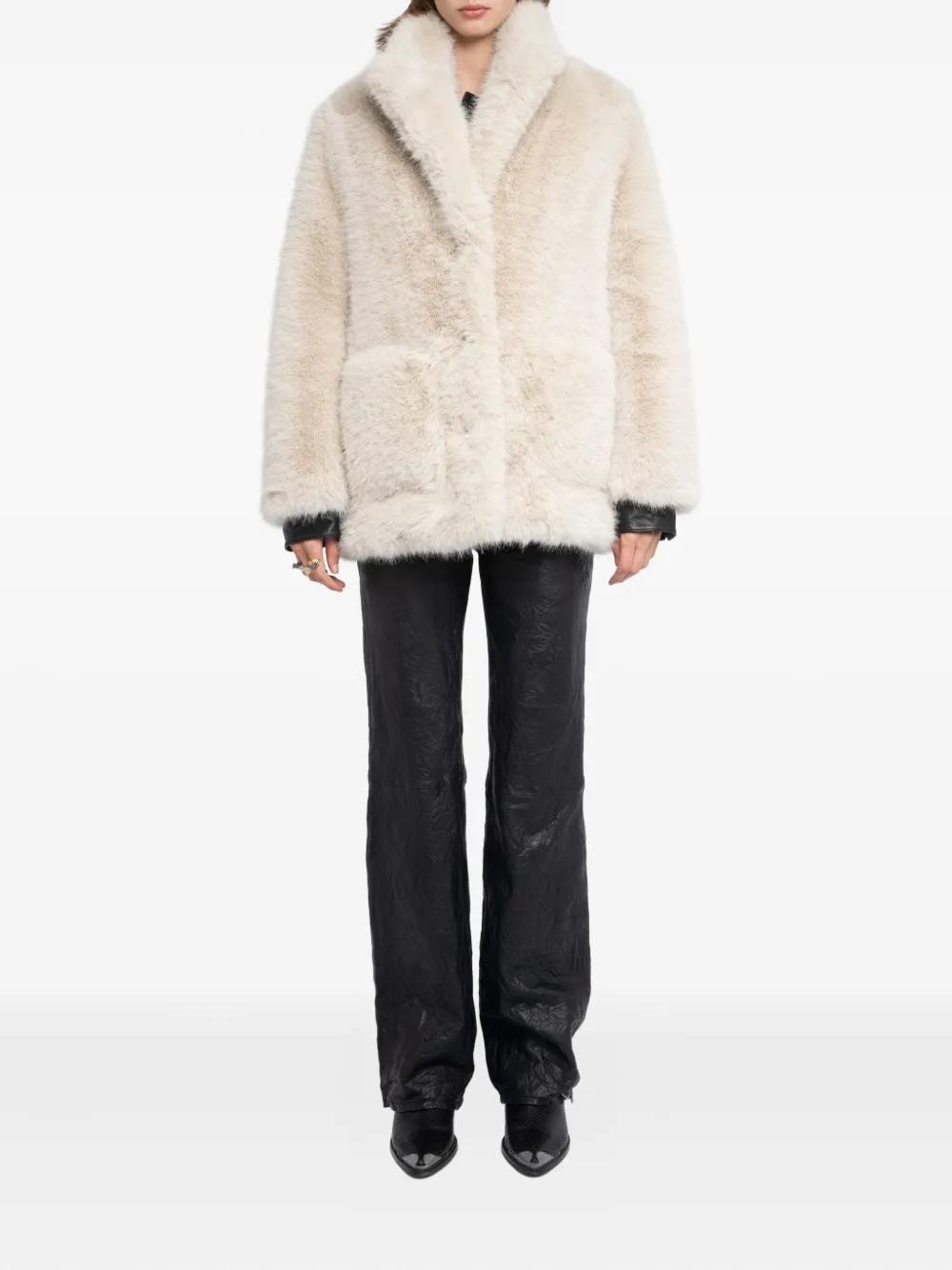 稀少ZADIG& VOLTAIRE タヌキ ファーコート 稀少ZADIG& VOLTAIRE タヌキ ファーコート