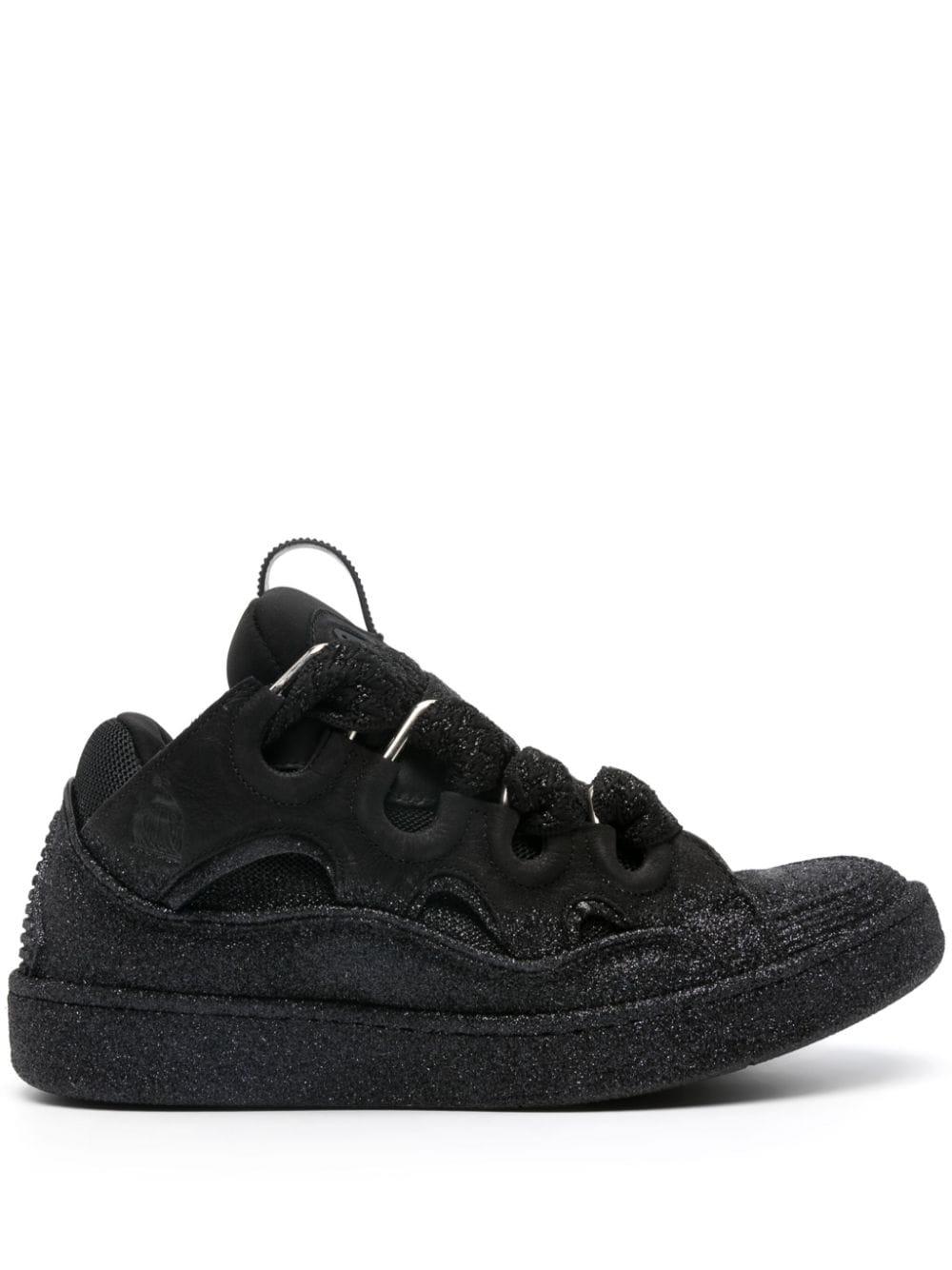 スニーカー LANVIN Black leather Curb XL sneakers 21251985_51396819_600.jpg
