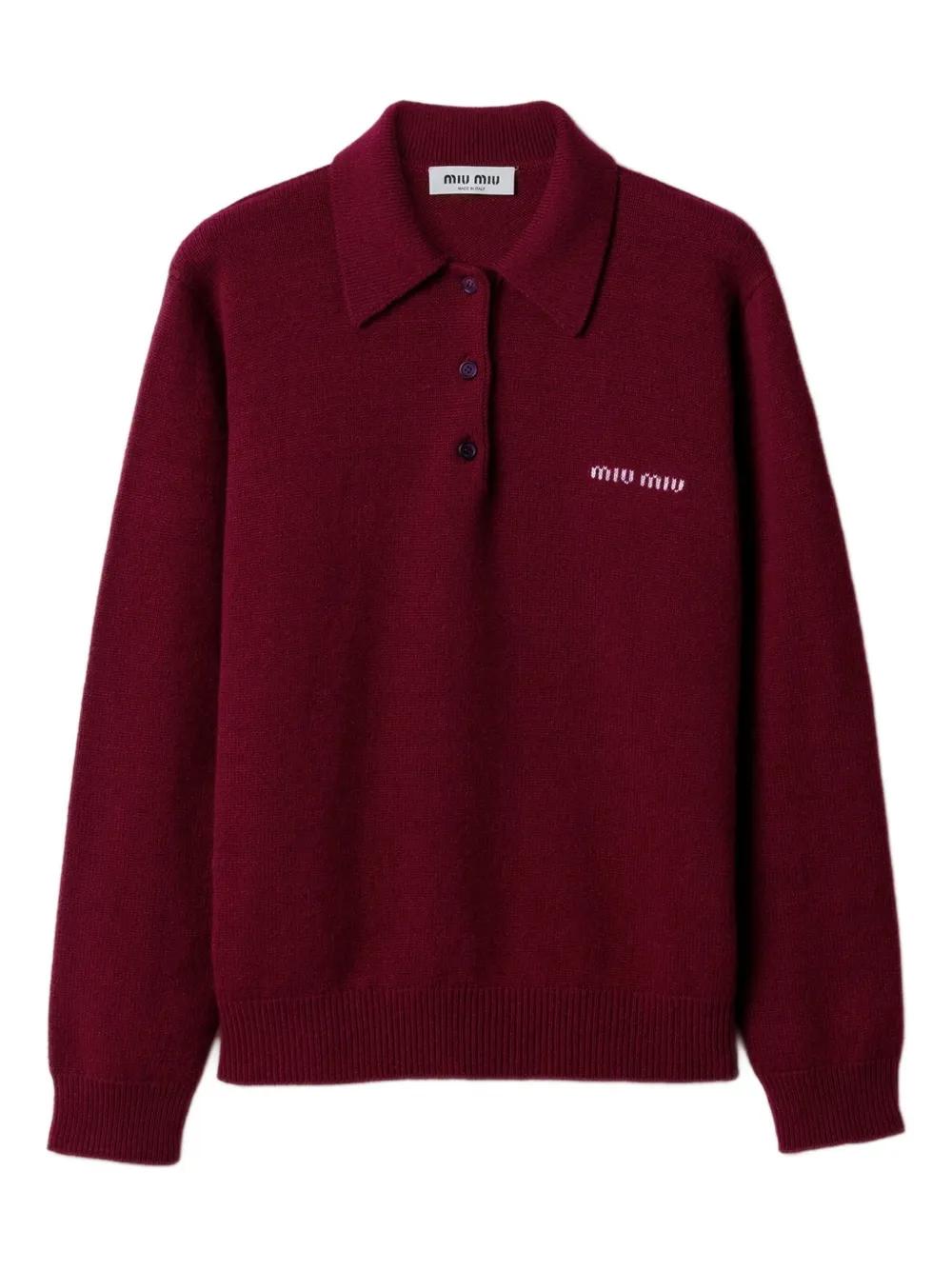 miumiu ニットセーター purple×black size? パープル（紫）系 MiuMiu(ミュウミュウ) ニット・セーター