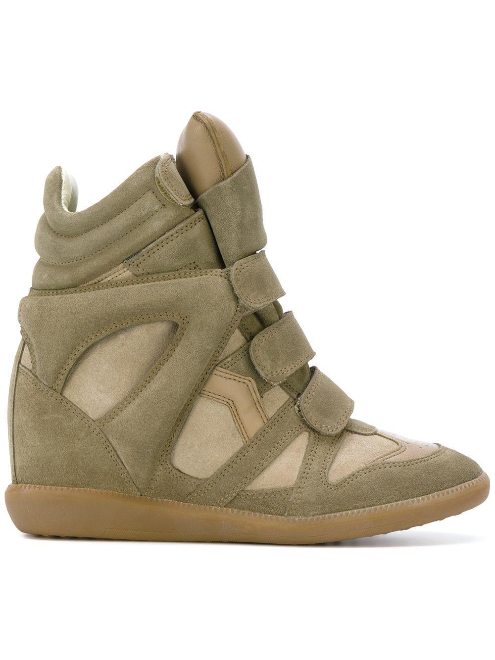 Étoile Isabel Marant Leather Bekett Sneaker in Army Green (Green) - Lyst