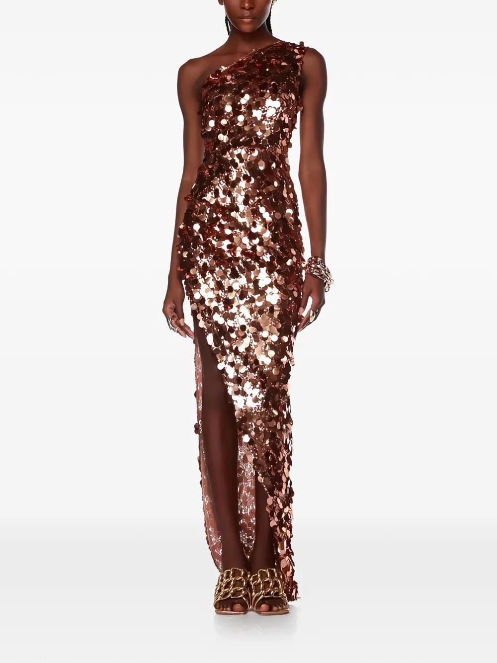 slim fit dress slacks Pre-owned Bronx and Banco Midnight Sequin Gown – Sabrina's Closet main image 1