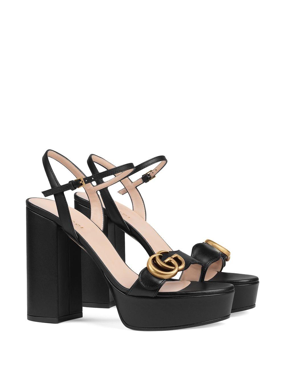 gucci black platform heels