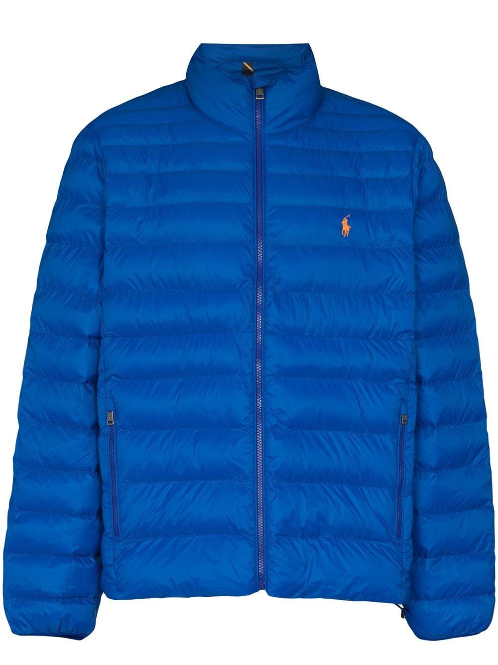 Polo Ralph Lauren Synthetic Embroidered Logo Puffer Jacket in Blue for ...