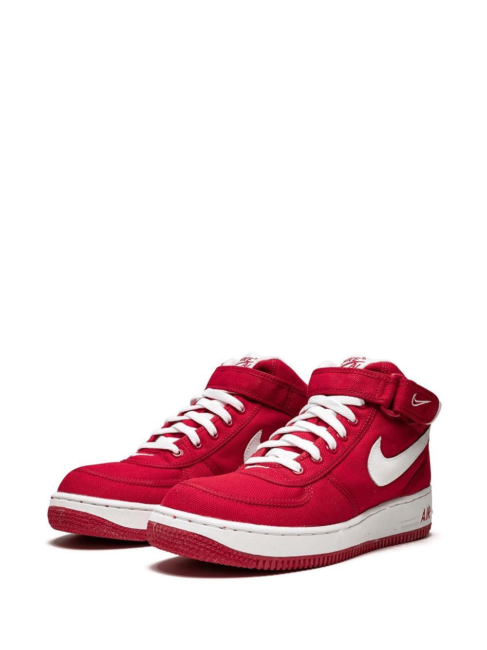 Nike Air Force 1 Mid Canvas B Sneakers in Red for Men | Lyst