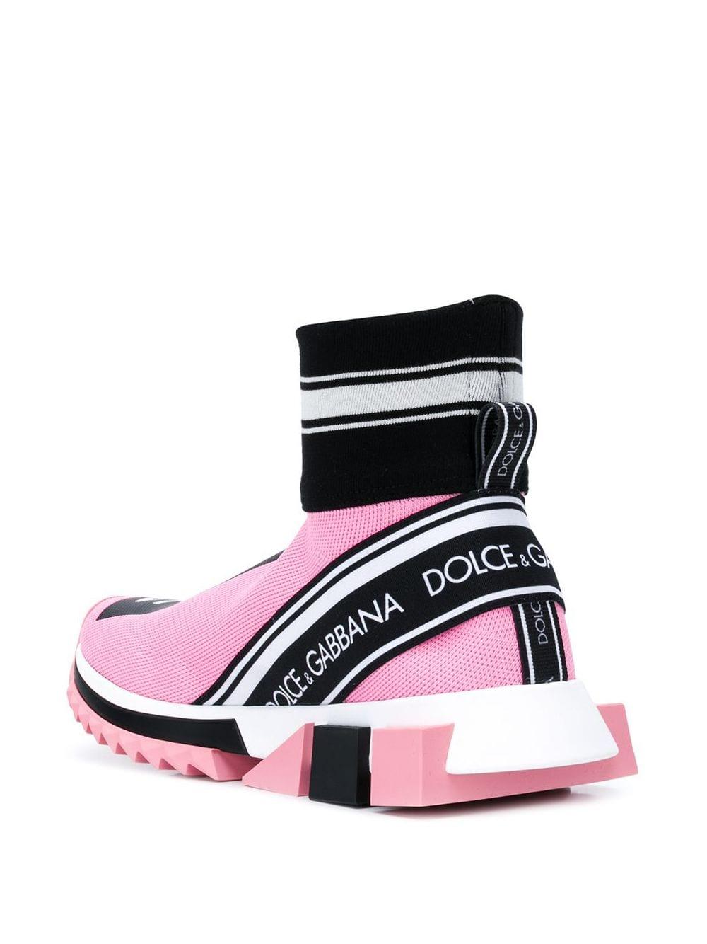 Dolce & Gabbana Synthetic Sorrento Hi-top Sock Trainers in Pink - Save ...