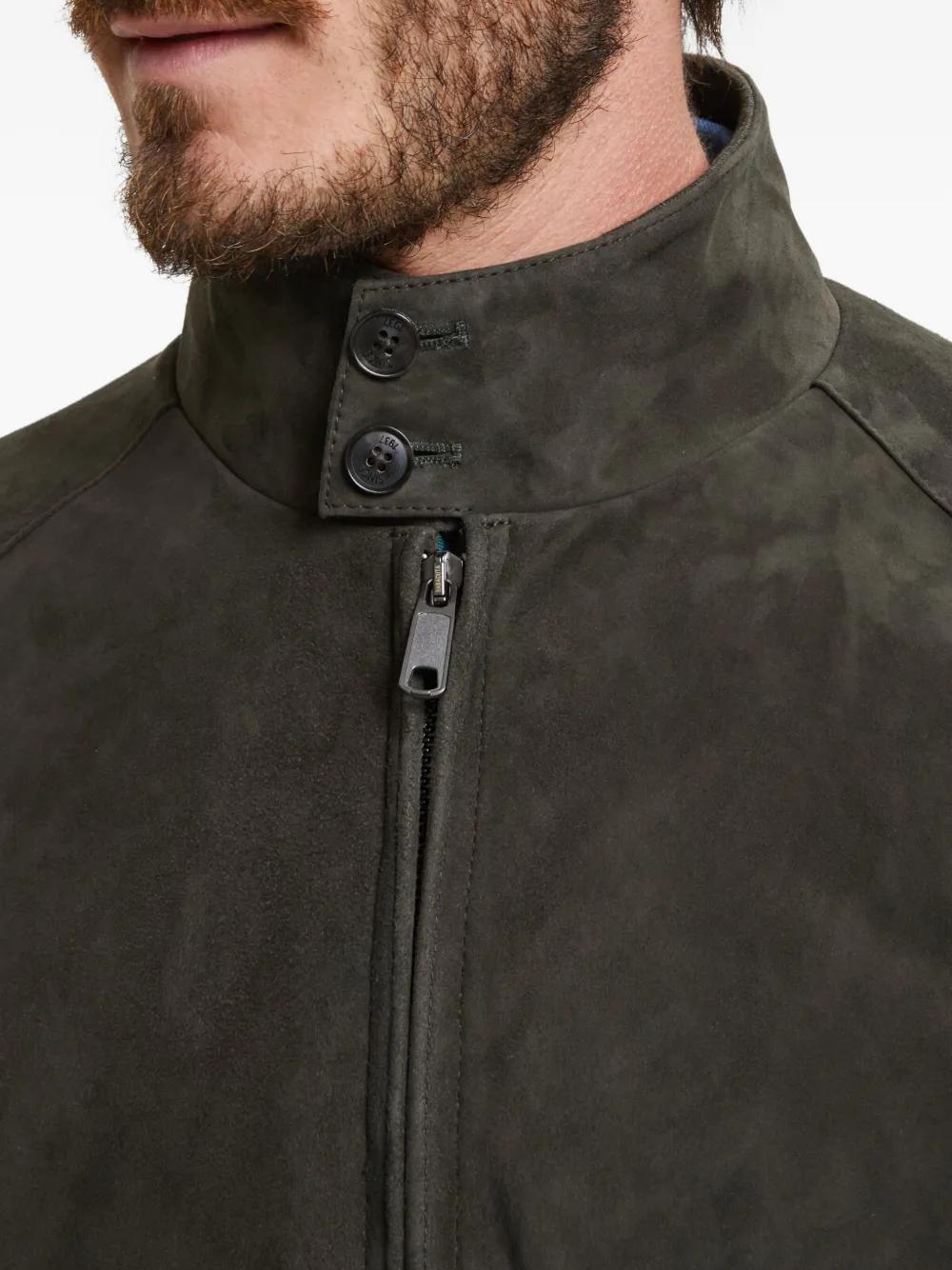 Baracuta Suede Bomber Jacket in Black for Men Lyst UK