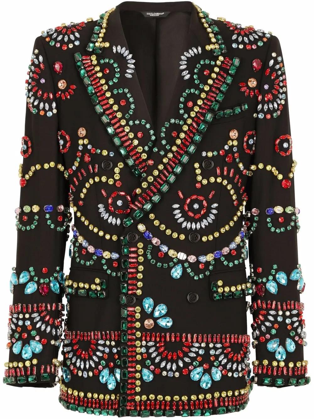 【VIP価格】DOLCE & GABBANA Black Crystal Blazer DOLCE-GABBANA-Crystal-Pearl-3-