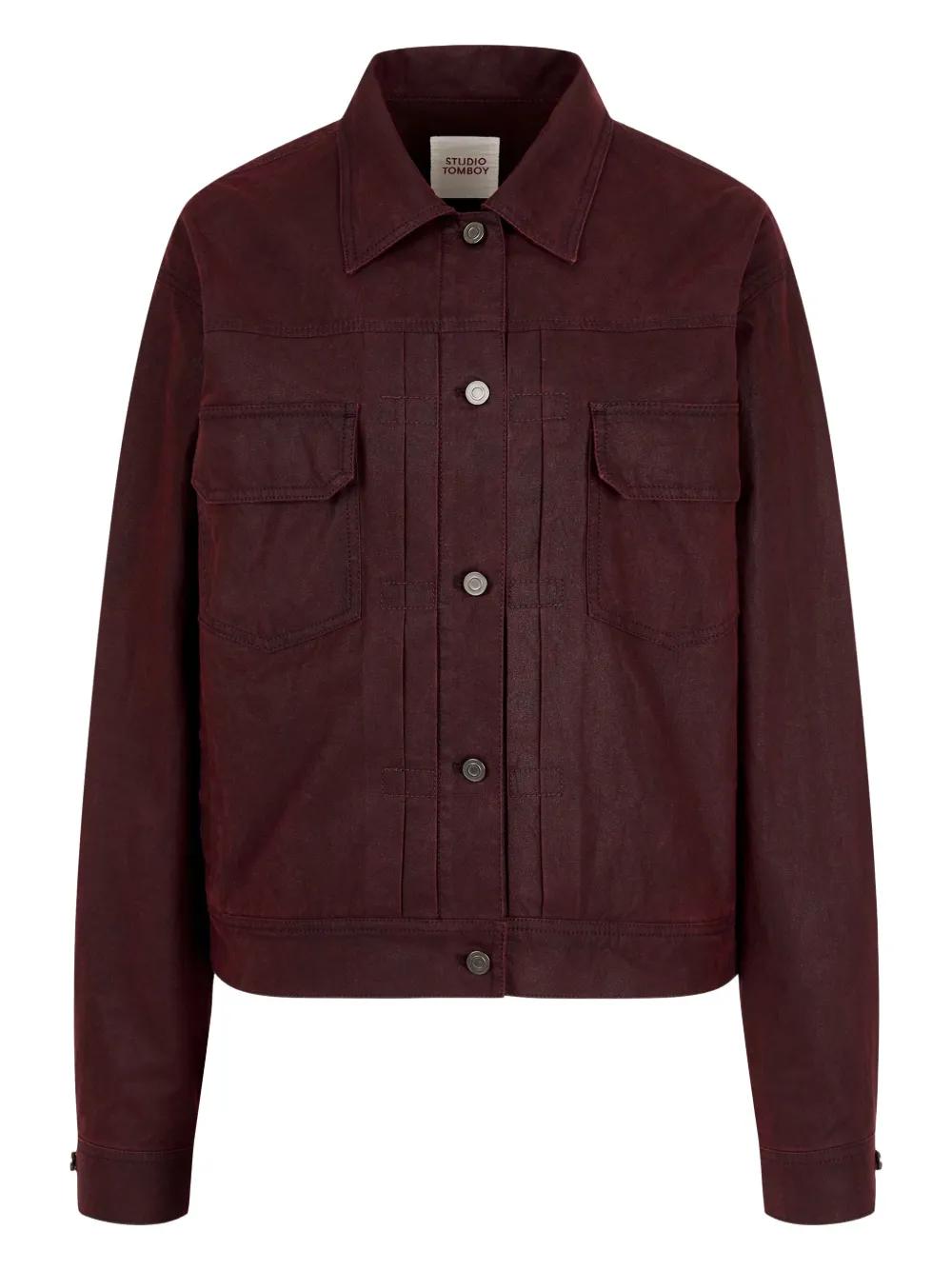 【studior330】Coated Denim Jacket Coated Dolman Sleeve Jacket - Studio R330 | Shop Now