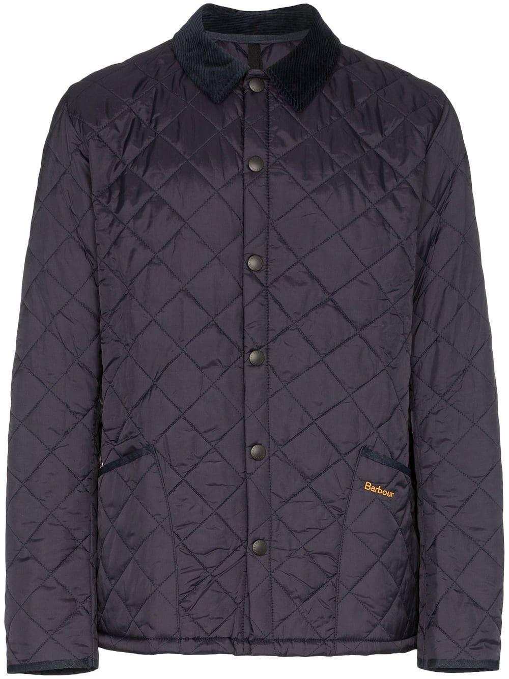 Barbour Corduroy Heritage Liddesdale Quilted Jacket in Navy (Blue) for