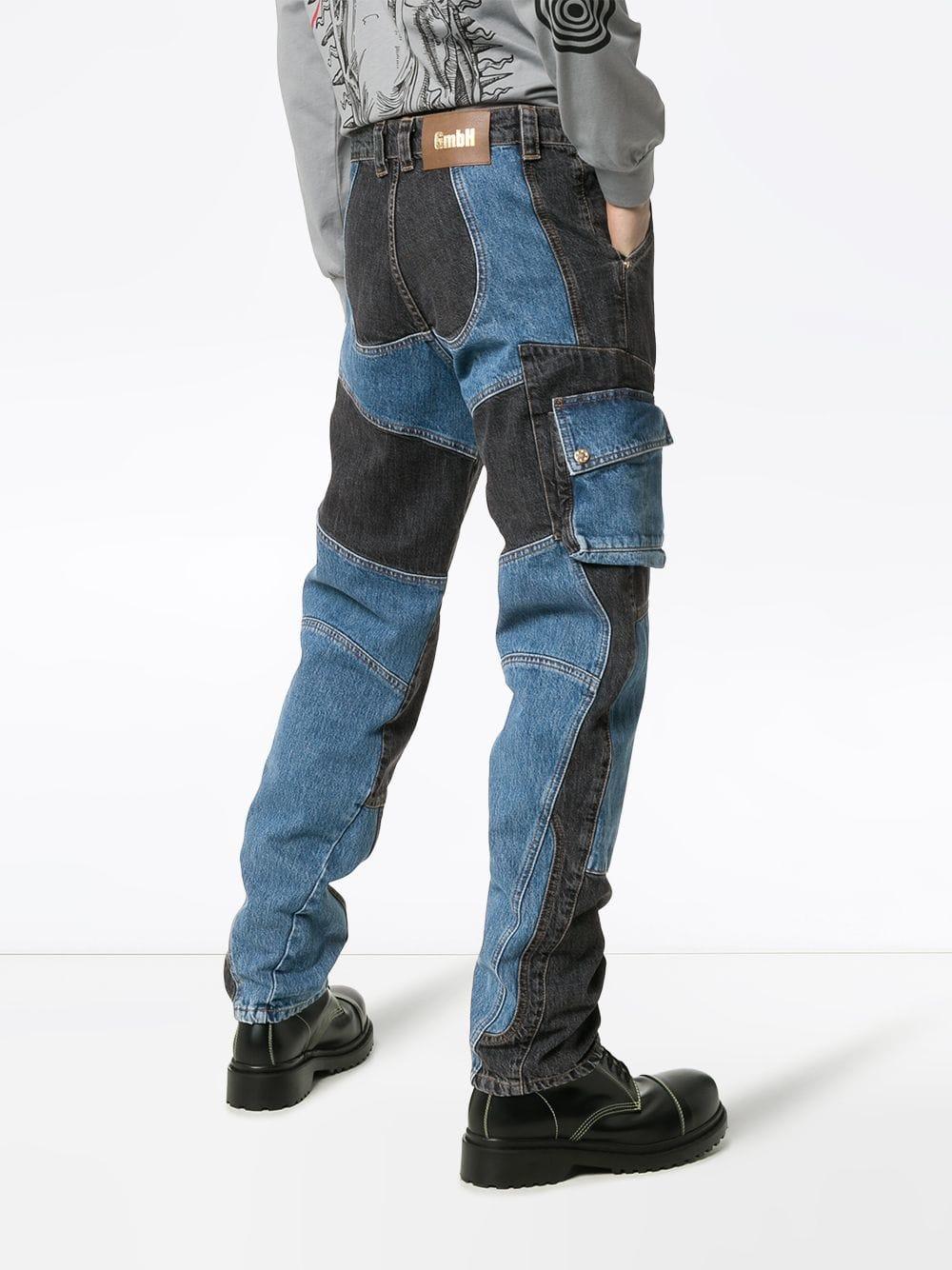 GmbH Panelled Denim Jeans in Blue for Men | Lyst