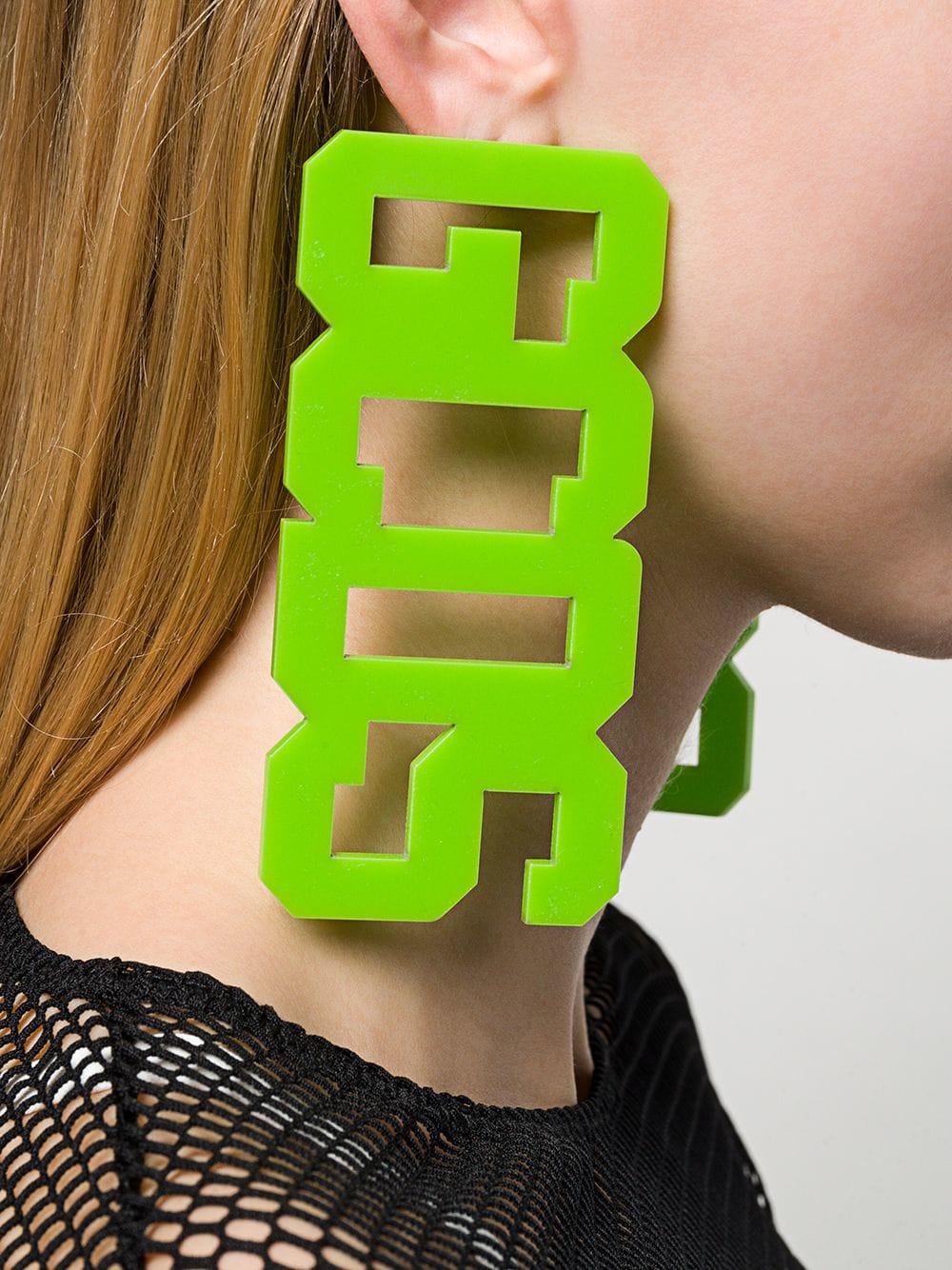 Orecchini con logo di Gcds in Verde | Lyst