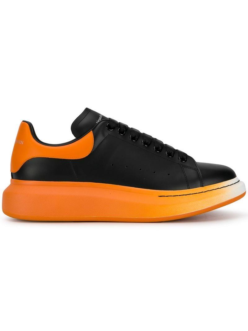 Alexander McQueen Oversized Leather Sneakers - Black