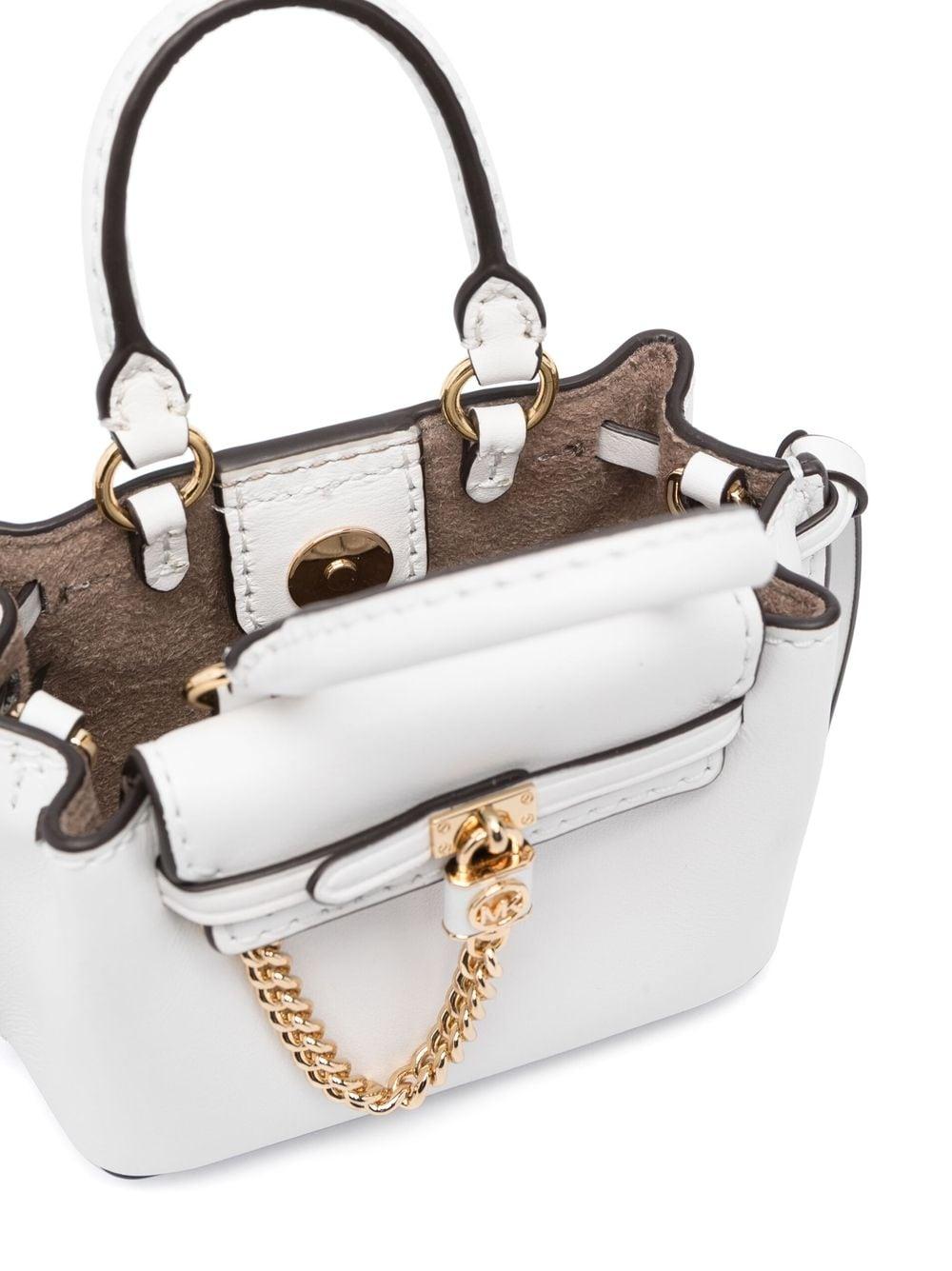MICHAEL Michael Kors Chain-detail Leather Mini Bag in White | Lyst