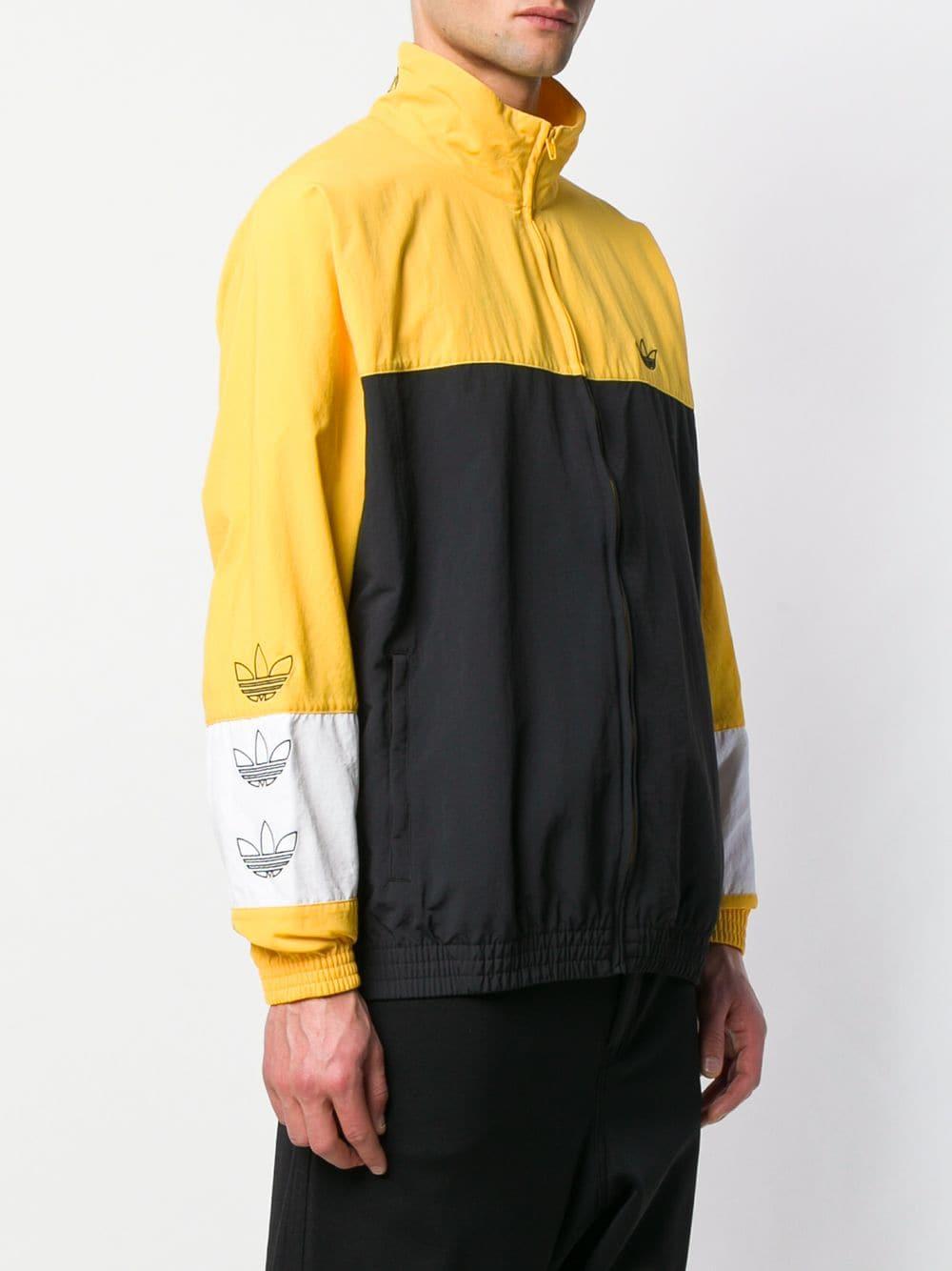 adidas black yellow jacket