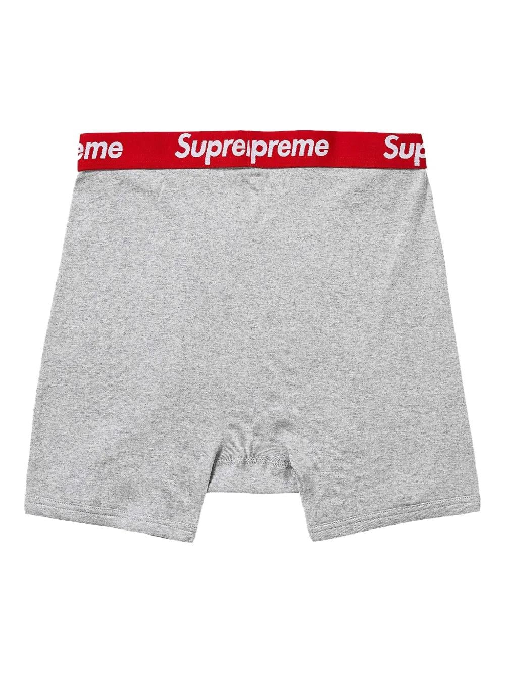 Supreme Hanes Boxers (Pack Of Two) in Gray for Men | Lyst