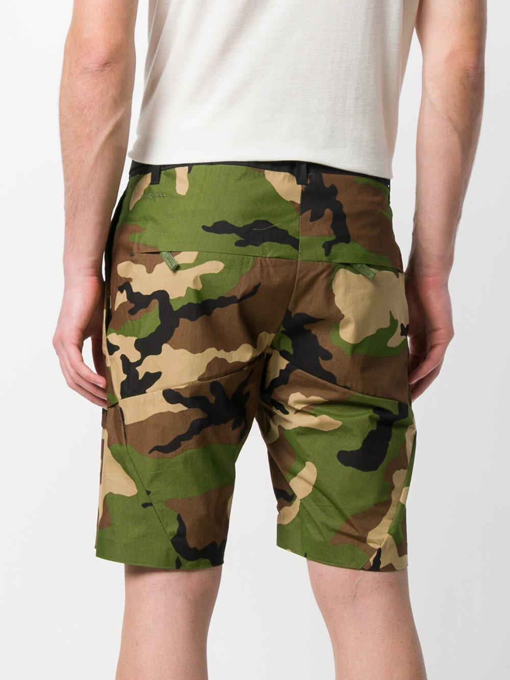 Cotton Camouflage Fitted Shorts 
