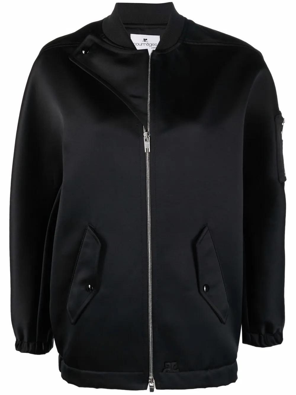 【関税&送料込】Courreges Bow Neck Bomber Jacket Courreges Bomber Jackets for Women | Lyst