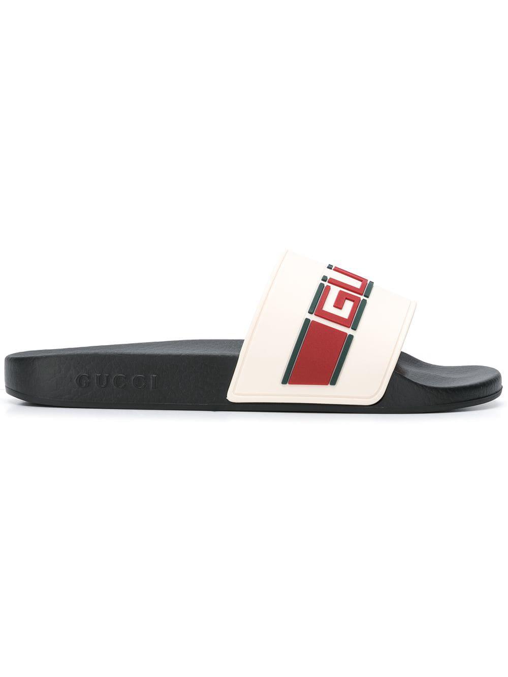 gucci stripe rubber slide